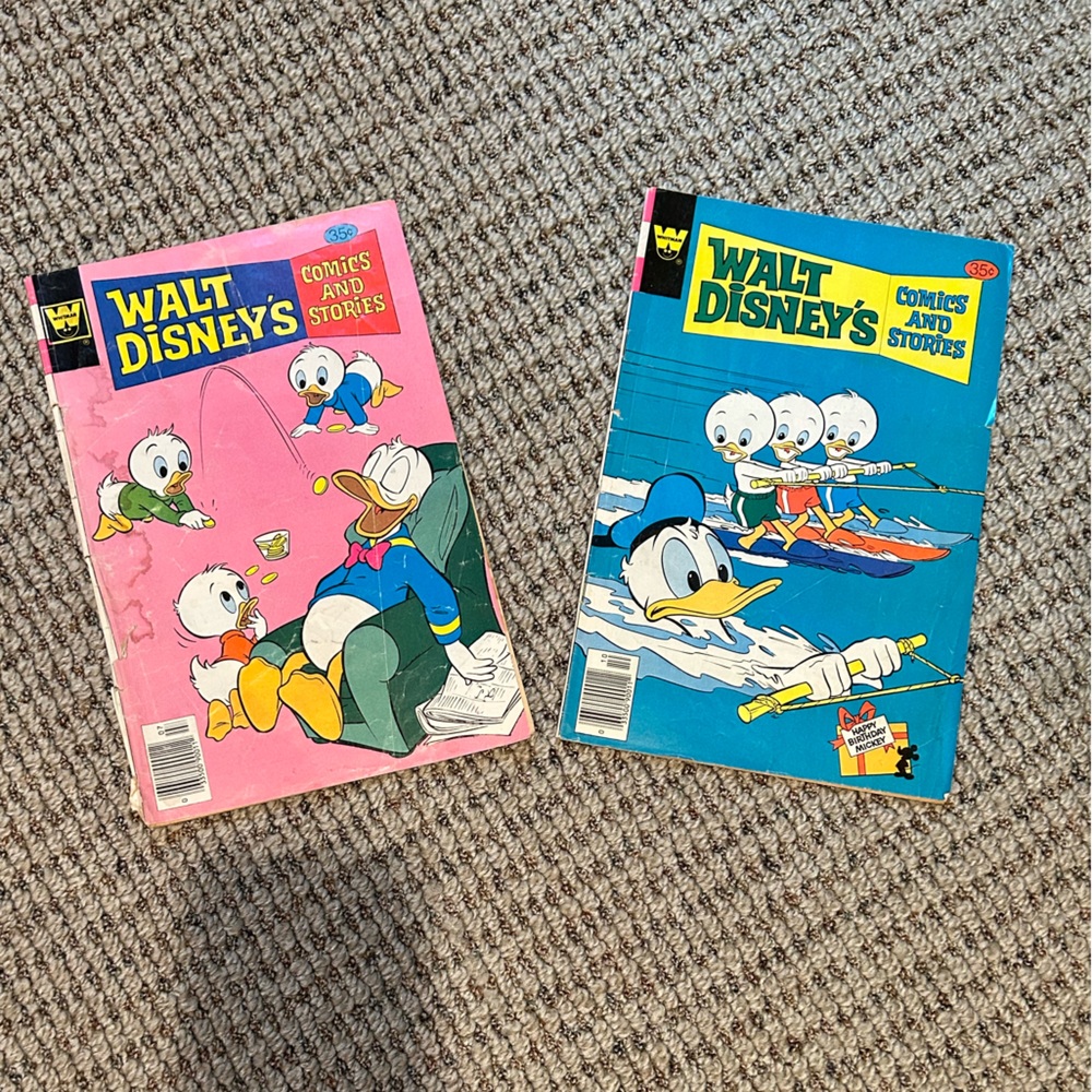 Whitman Walt Disney’s Comics & Stories #454 & #457 Donald Duck Lot 1978